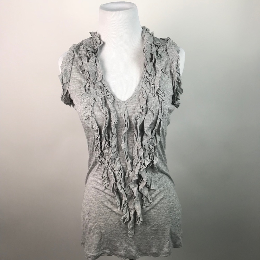 NWT KENAR Ruffled Sleeveless Top Sz S AK30